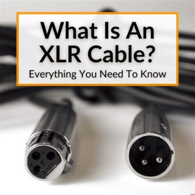 xlr 케이블, 왜 음악가들은 이를 사랑하는가?